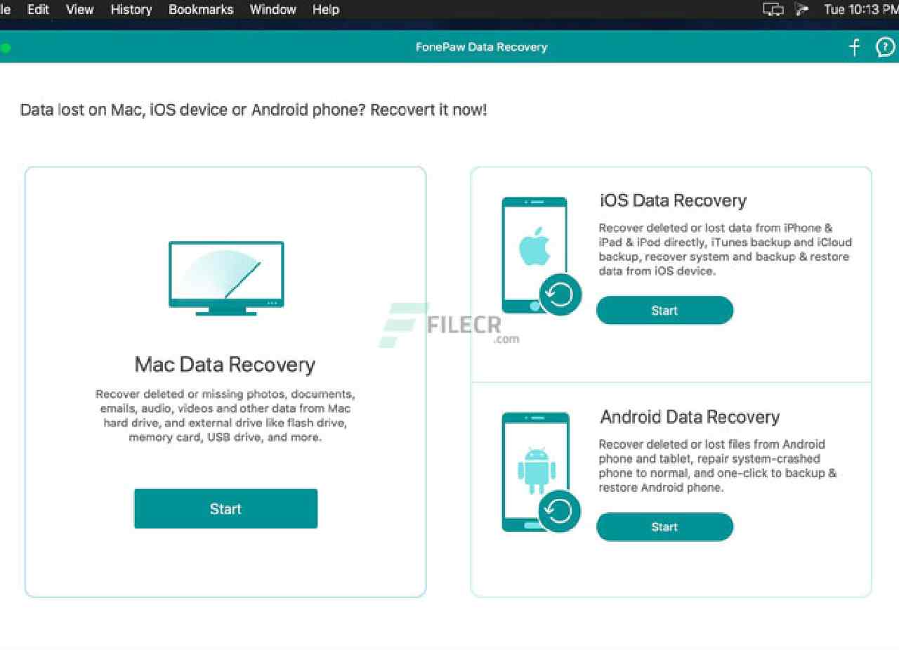 FonePaw Data Recovery 5.1.0 for MacOS Free Download