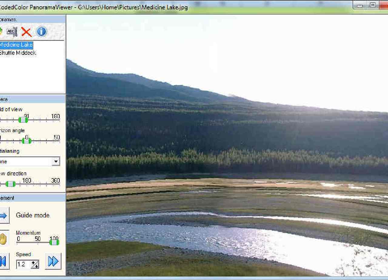 CodedColor PanoramaViewer (free) download Windows version