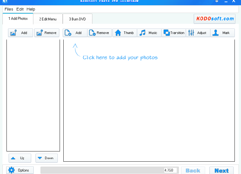 Kodosoft Photo DVD Slideshow (free version) download for PC
