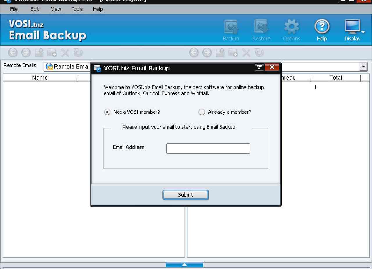 VOSI.biz Email Backup (free) download Windows version