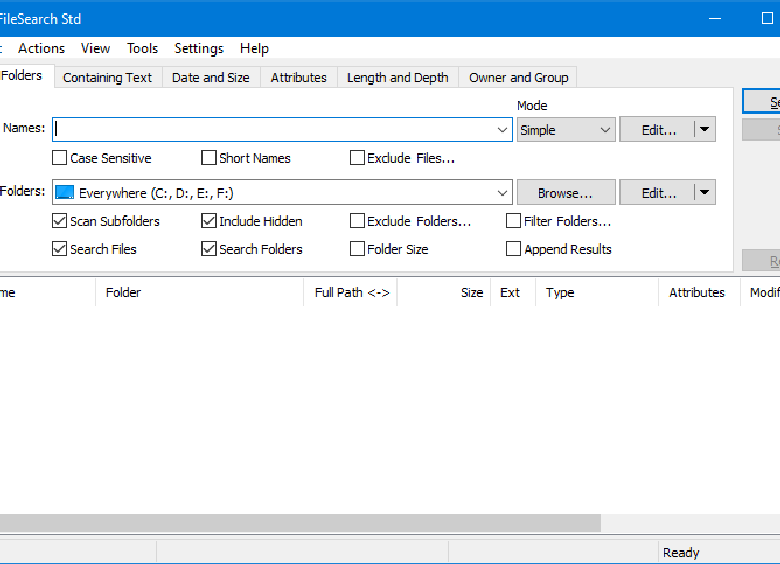 UltraFileSearch Std Portable (free version) download for PC