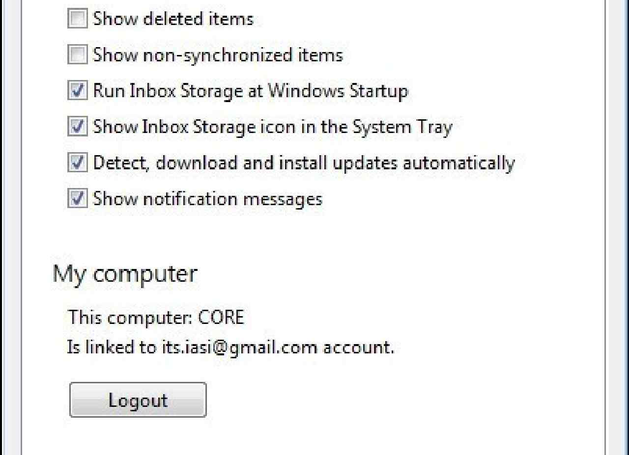 Inbox Storage (free) download Windows version