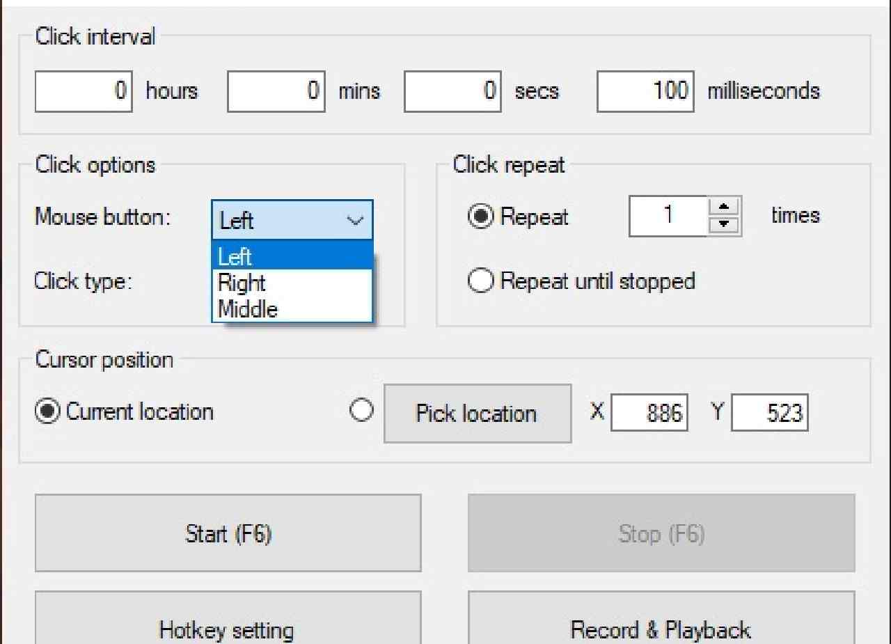OP Auto Clicker (free) download Windows version